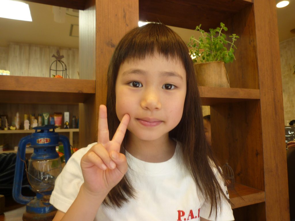 キッズ女の子 夏プールの時の 髪型 について 京都 亀岡の美容室